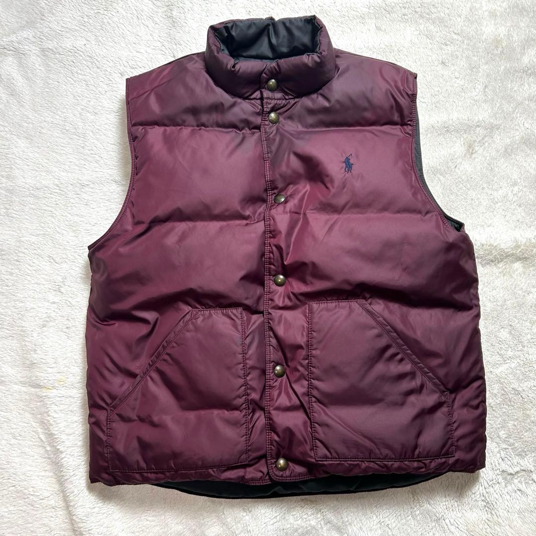 ポロバイラルフローレン　リバーシブル ダウンベスト　ブラック　L