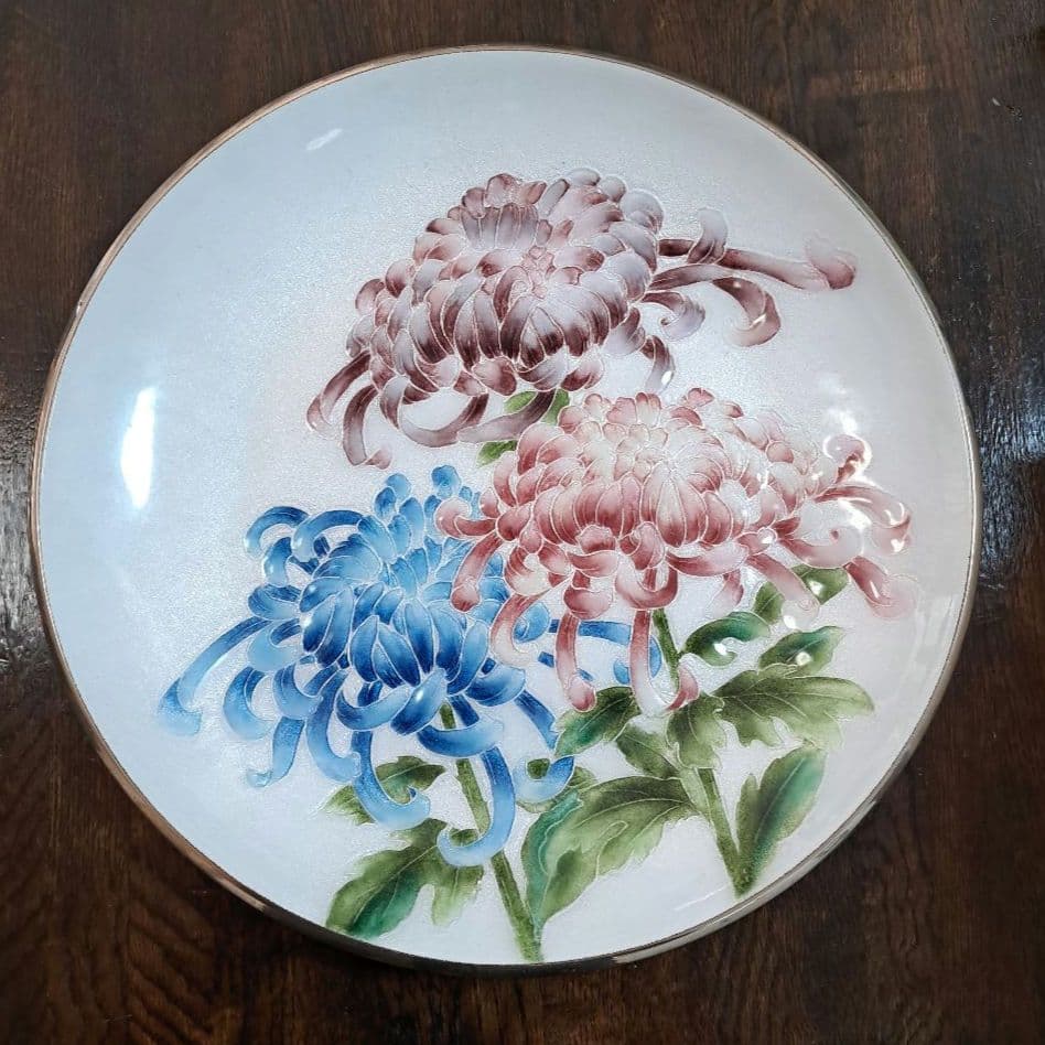 七宝焼　飾り皿　直径約30cm ヴィンテージ