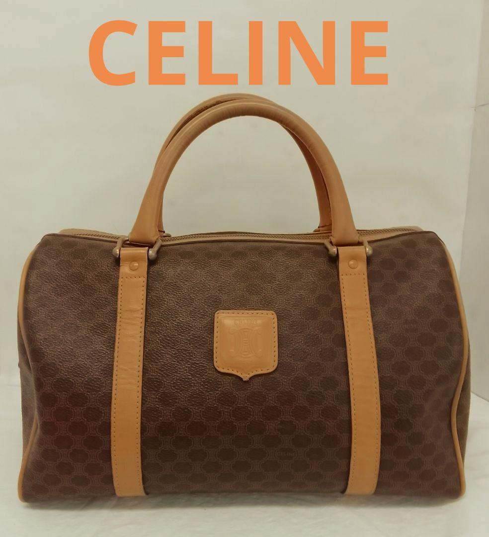 AQB12 セリーヌ マカダム ハンドバッグ トリオンフ ゴールド金具