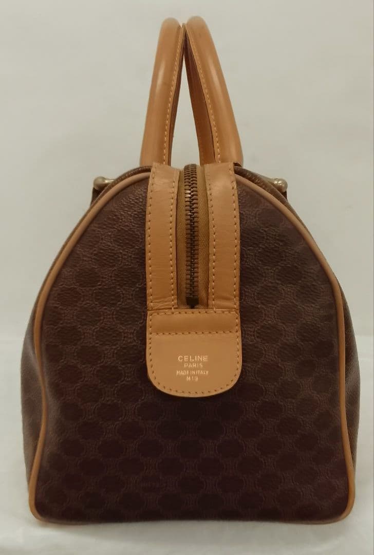 AQB12 セリーヌ マカダム ハンドバッグ トリオンフ ゴールド金具