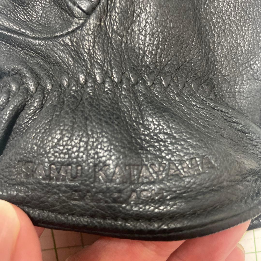 イサムカタヤマ　ブラックレザー手袋 グローブMサイズ