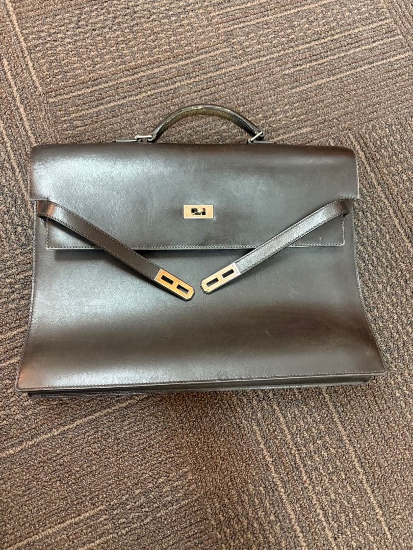 上*司様 エルメス　レザー ビジネスバッグ