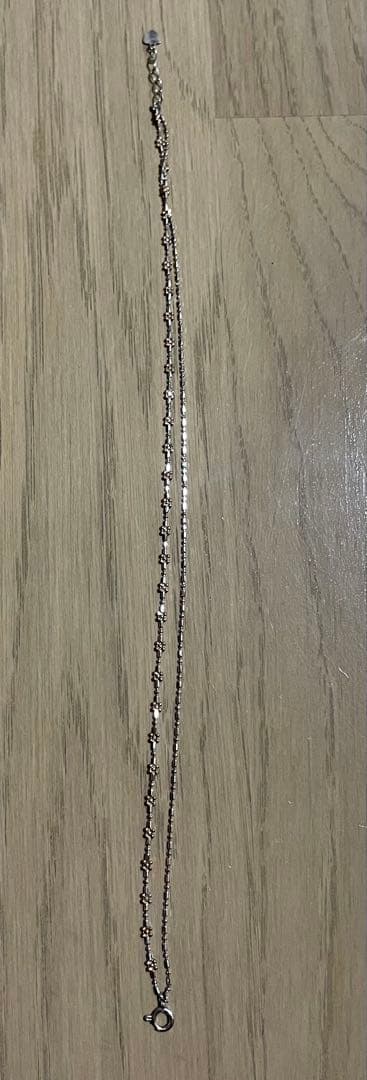 アンクレット　2連　アクセサリー　Ｋ10WG かわいい