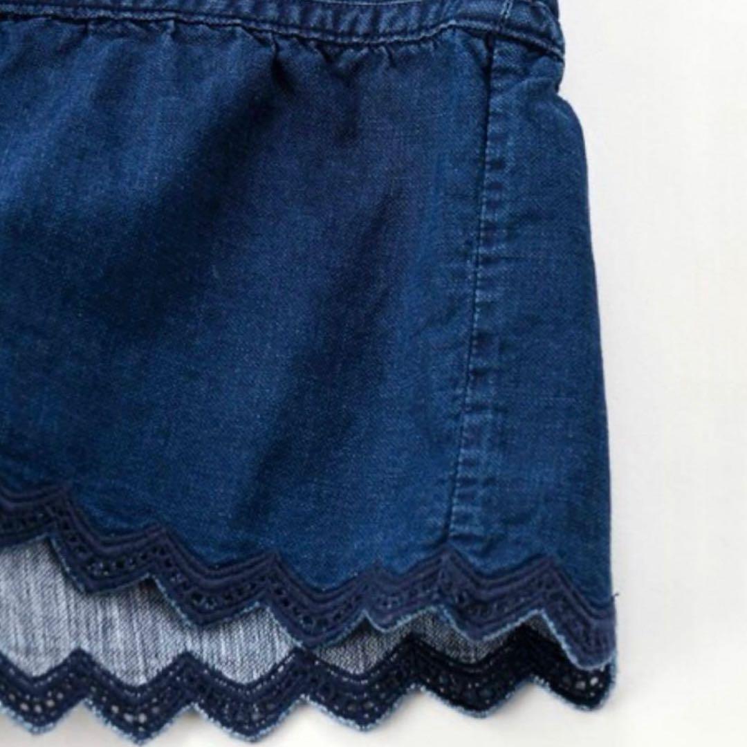 45R 平×ガーゼ二重織りのペチスカート　インディゴ重