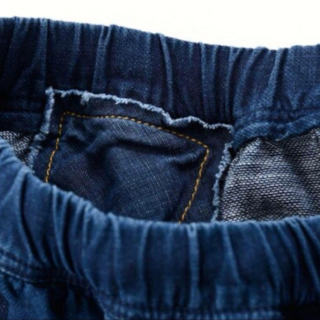 45R 平×ガーゼ二重織りのペチスカート　インディゴ重