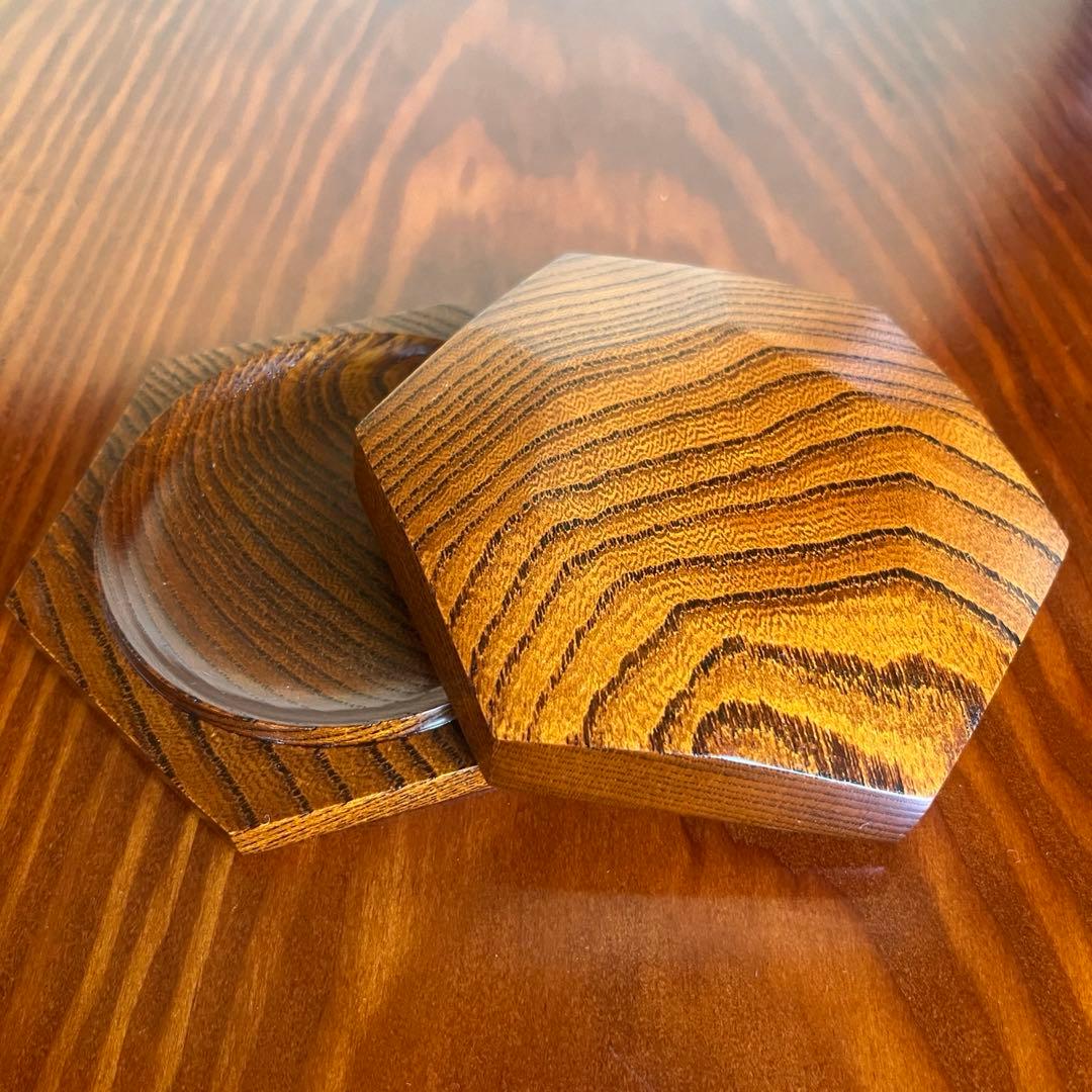 欅拭漆合子　香合　小物入