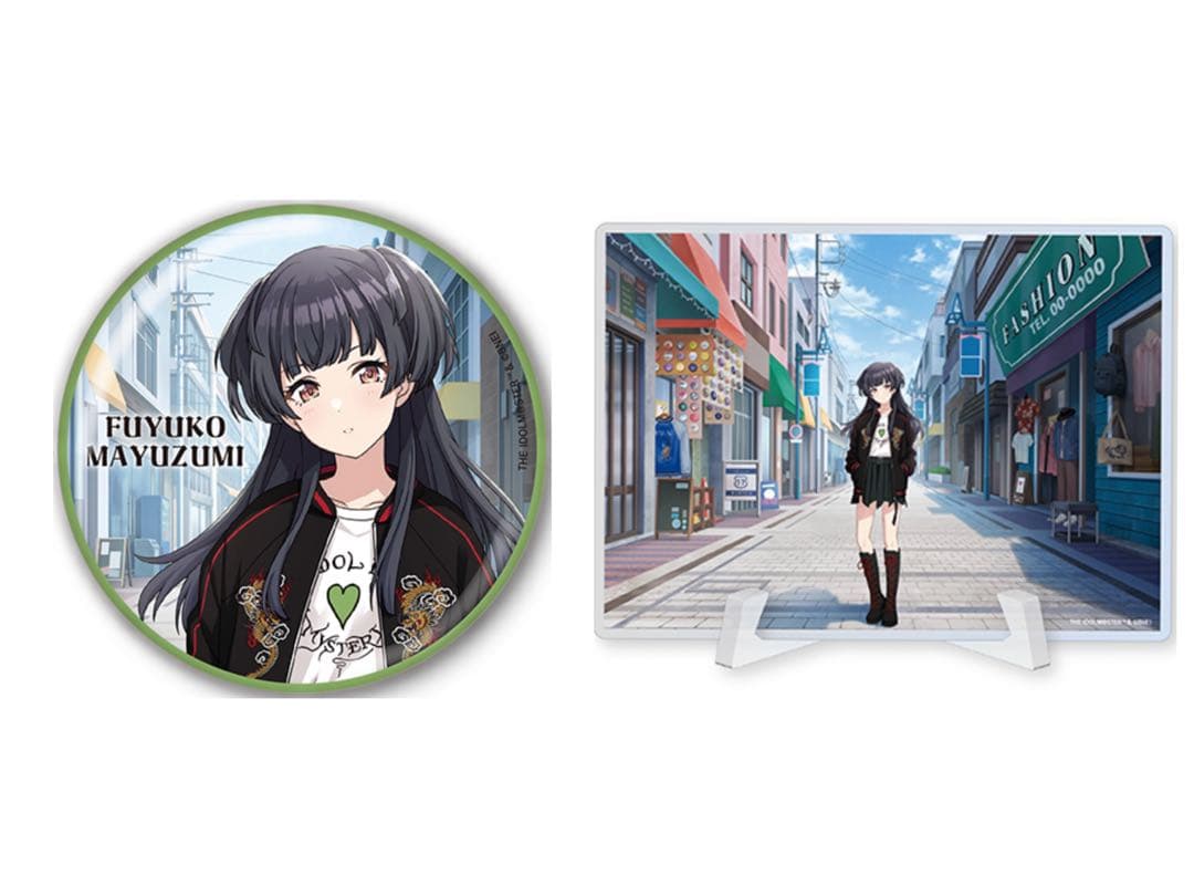 シャニマス　黛冬優子　コラボアクリルパネル　缶バッジ　Ed Hardy