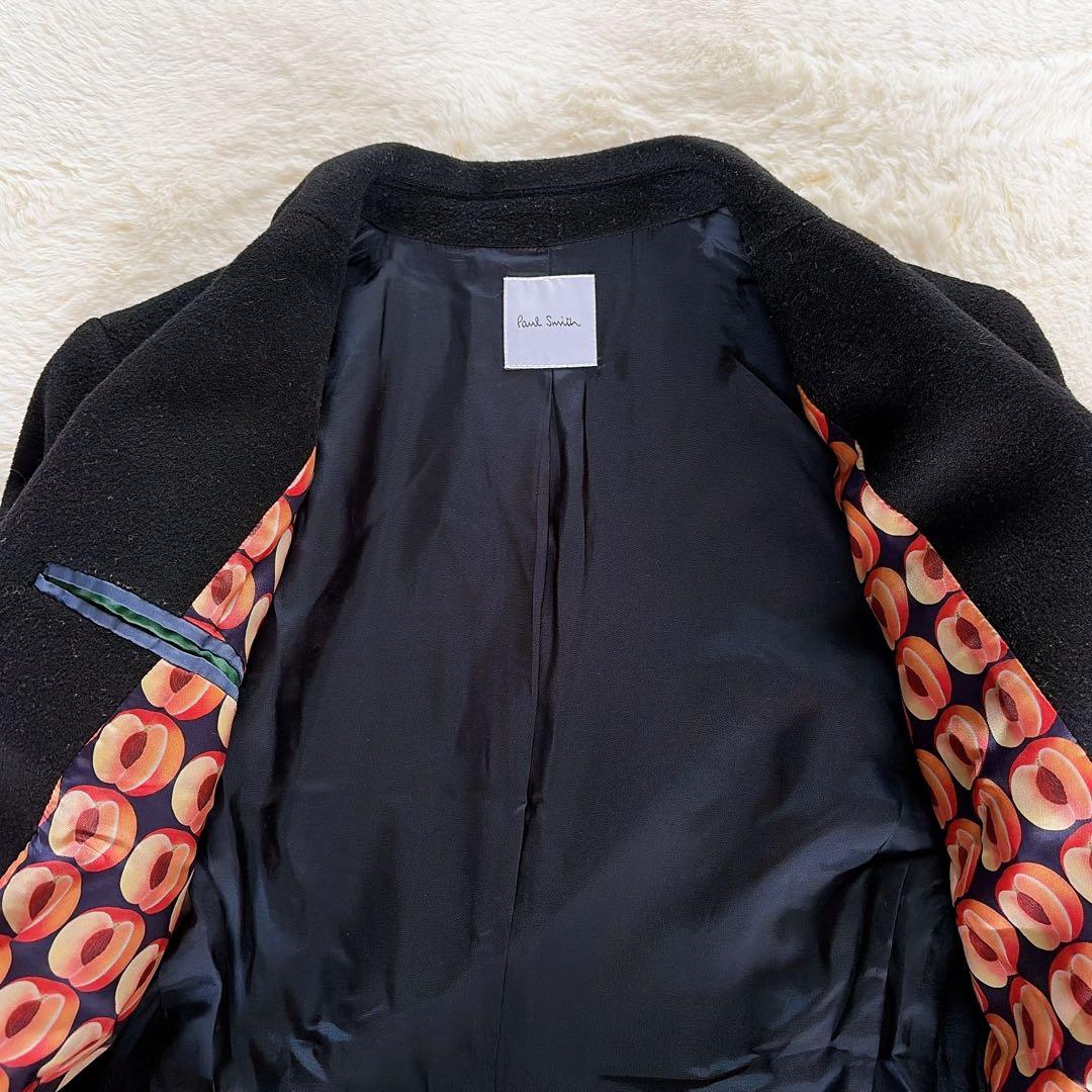 希少✨【ポールスミス】カシミヤ混ウールダブルチェスターロングコート ブラック38