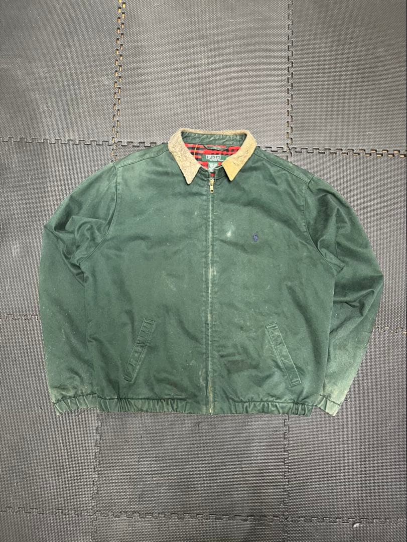 80s ポロラルフローレン スウィングトップ 襟コーデュロイ