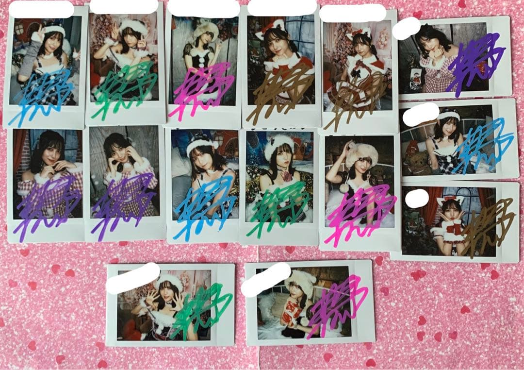 桃月なしこ クリスマス サンタコス サイン入り チェキ 15枚 まとめ売り