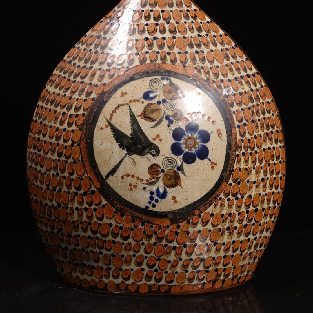 最終値下 ビンテージ トナラ焼 花瓶 メキシコ民芸 飾壷 置物