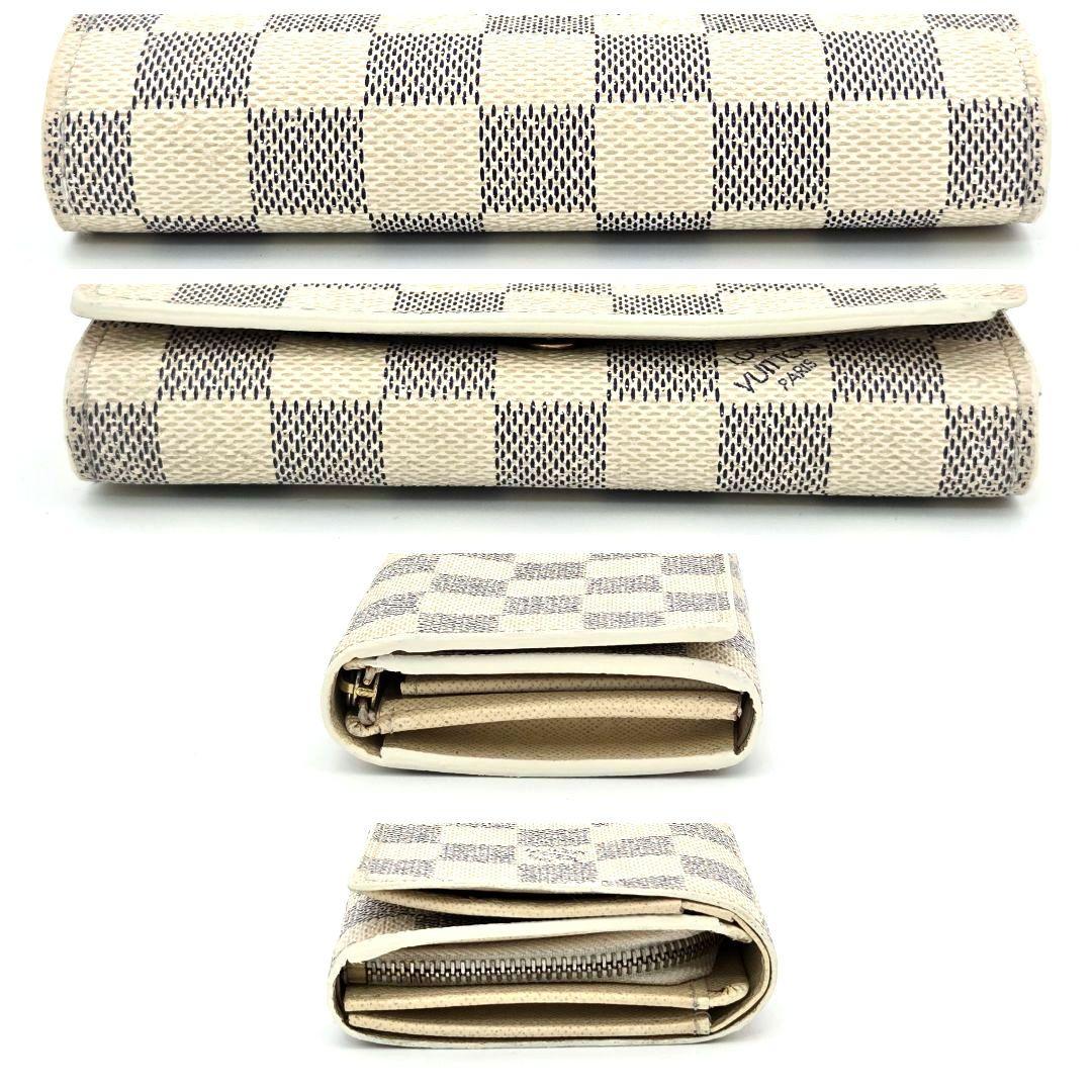 【新型】 ルイヴィトン ポルトフォイユ トレゾール 折り財布 ダミエアズール