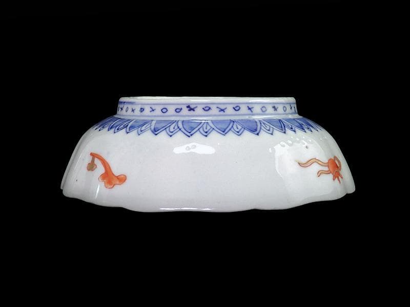 古伊万里　金襴手　桜花に春駒の図　膾皿　２客　F026AS-CVl