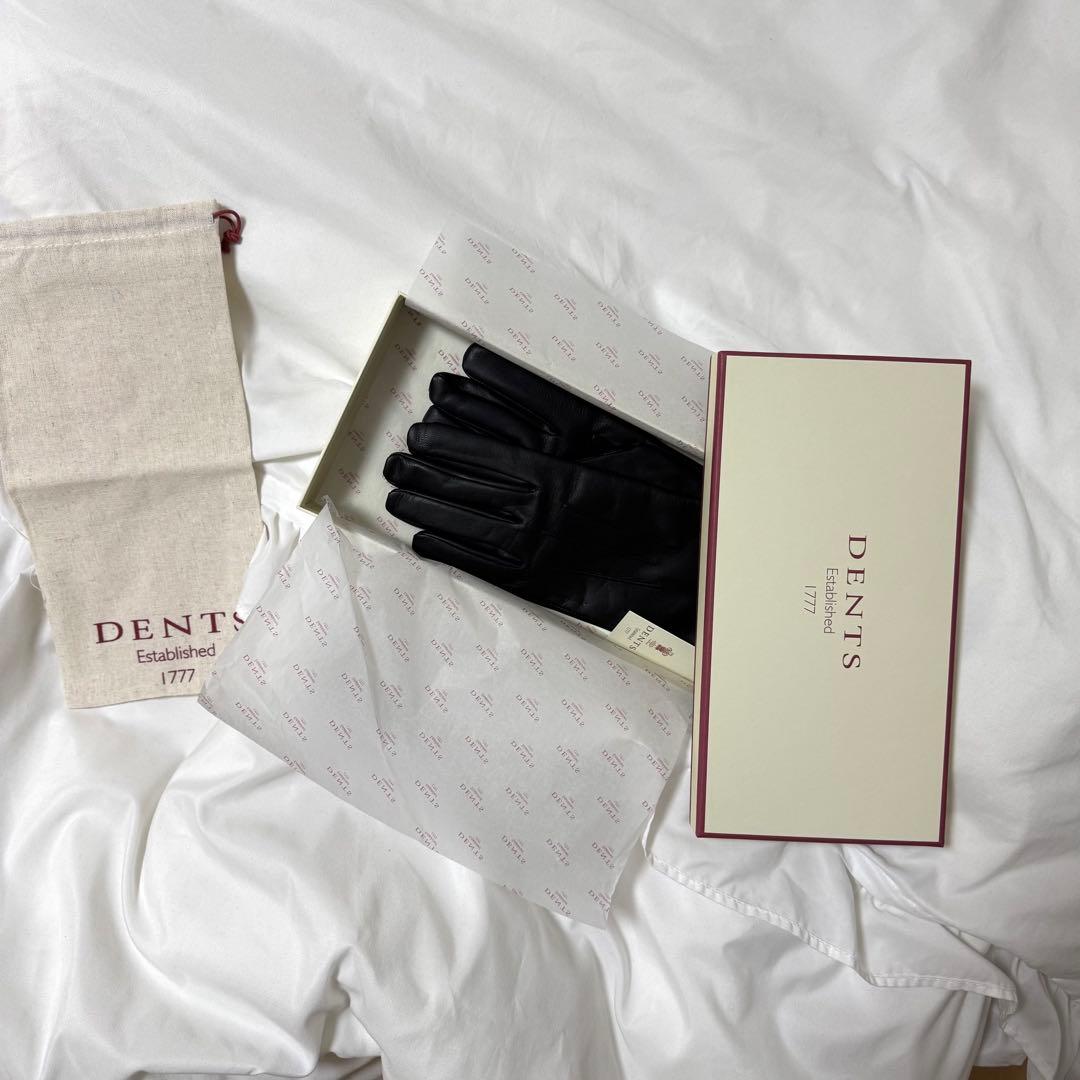【DENTS】 レザーブラック手袋