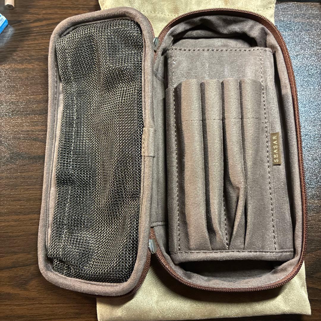 SEASAR OctFold ペンケース カルロスナイロン　茶　オクトフォールド