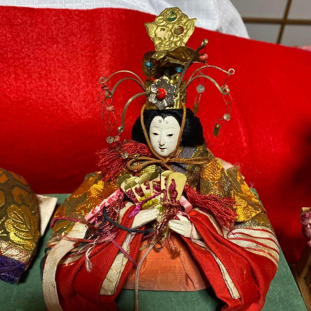 雛祭り　古い雛人形　１５体　お道具も　小さな　芥子雛　明治　大正戦前