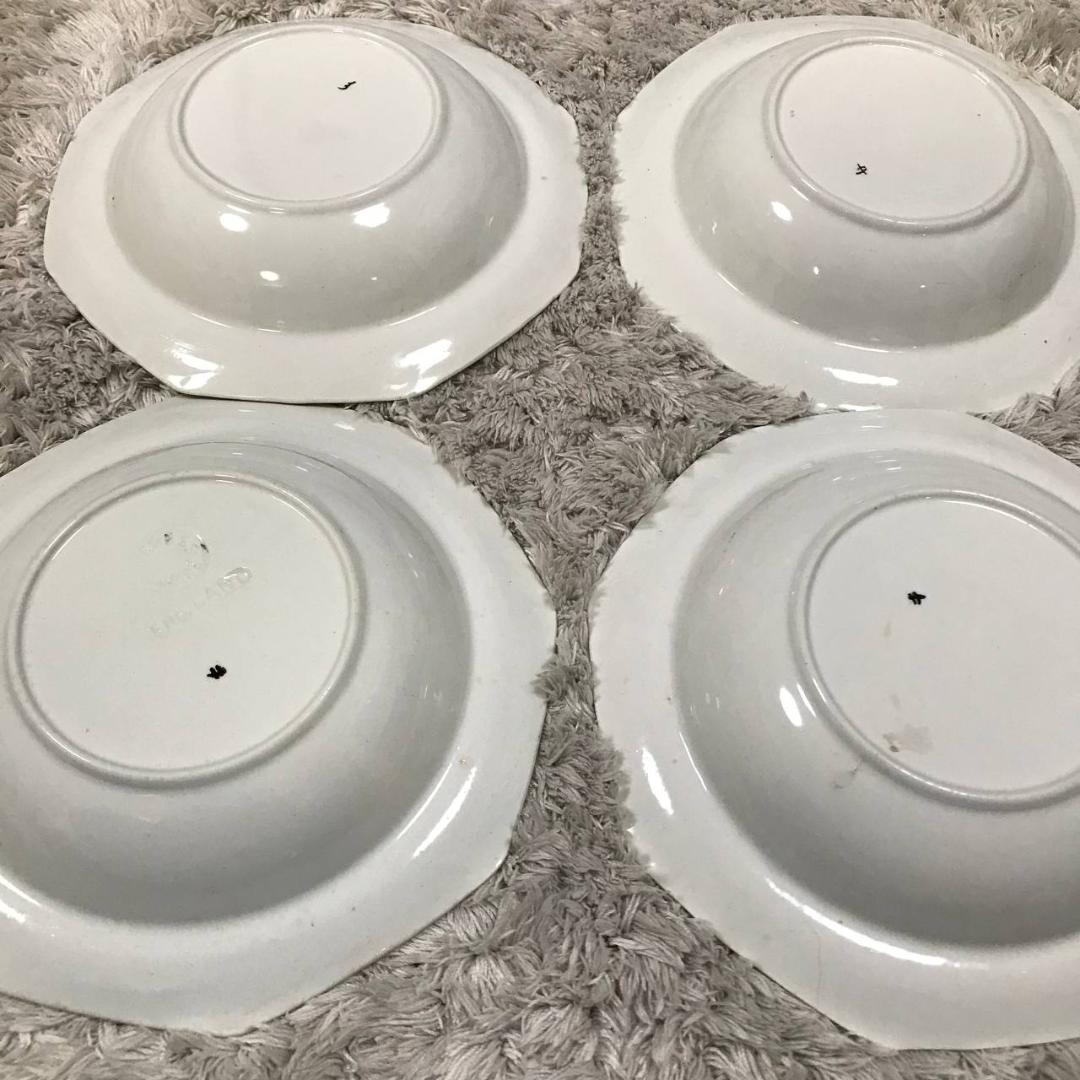 英国陶器　4枚セット R.H. Plant 19世紀？Tuscanウェッジウッド