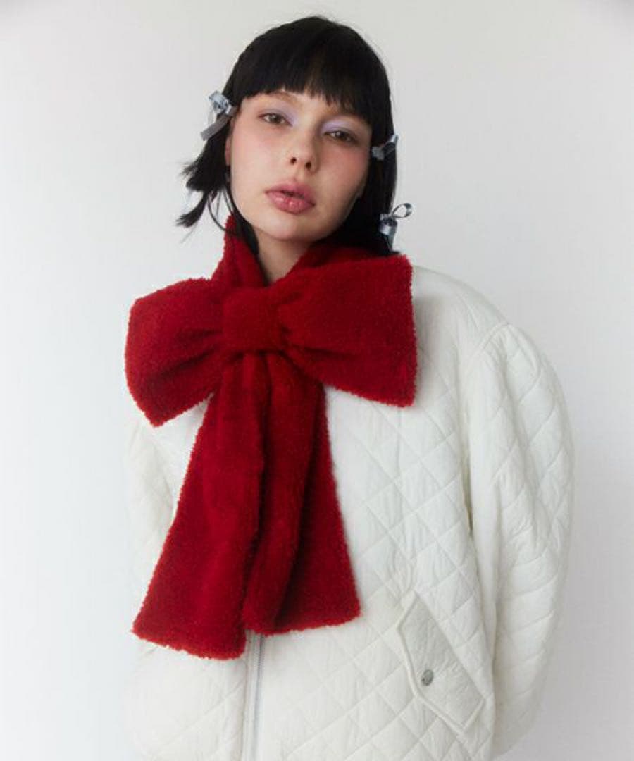 新品タグ付♡Candy Stripper♡BOA RIBBON マフラー・ピンク