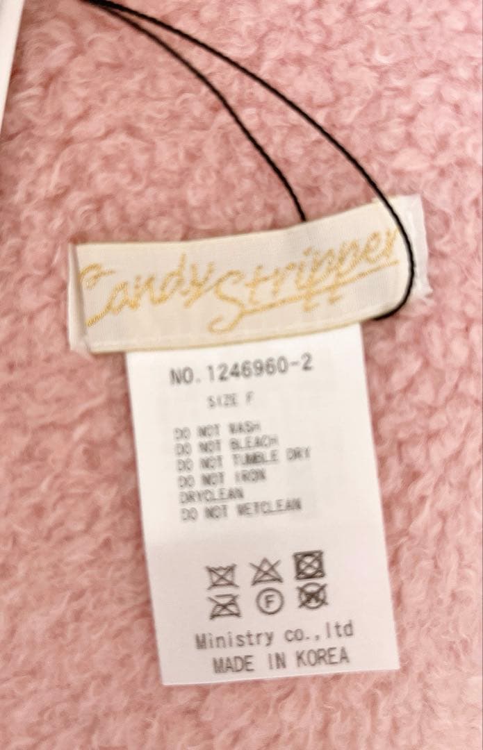 新品タグ付♡Candy Stripper♡BOA RIBBON マフラー・ピンク