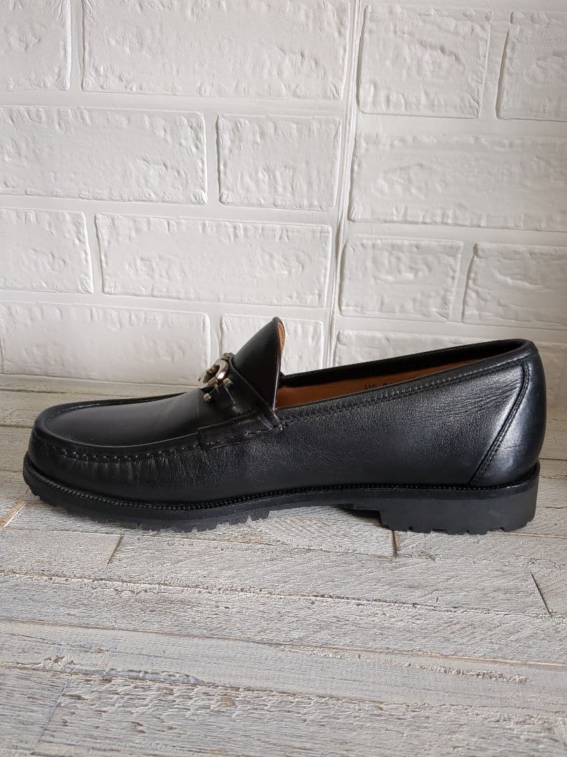 未使用級★フェラガモ　FERRAGAMO ローファー　ガンチーニ　本革 27EE