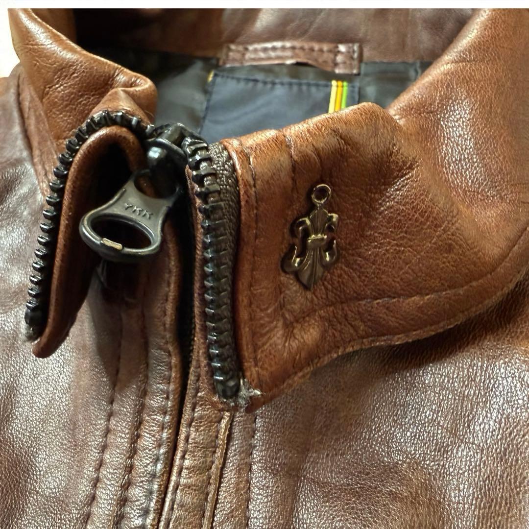 AVIREX★M ライダースジャケット レザージャケット シングル