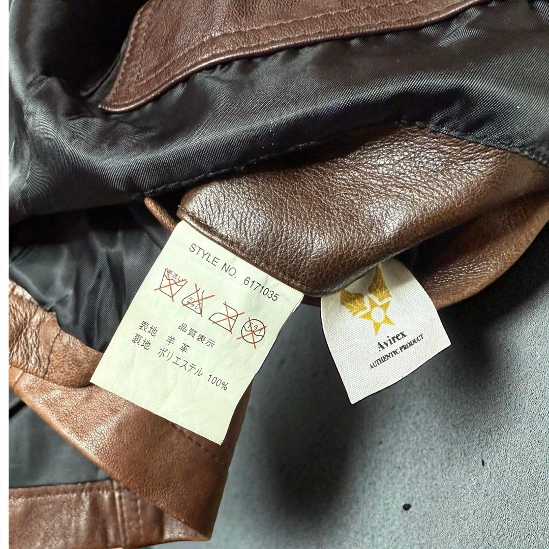 AVIREX★M ライダースジャケット レザージャケット シングル
