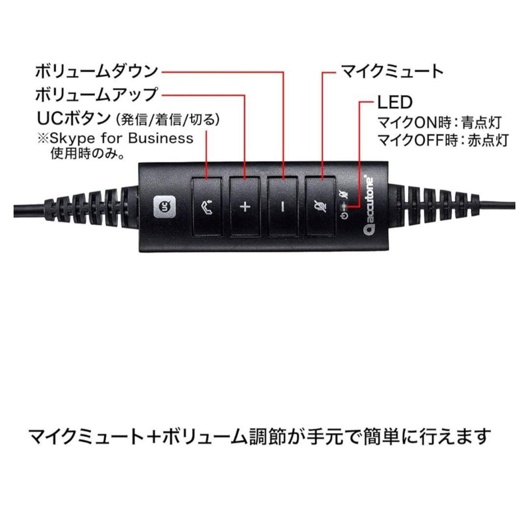 サンワサプライ ノイズキャンセリングマイク付きUSBヘッドセット 片耳タイプ