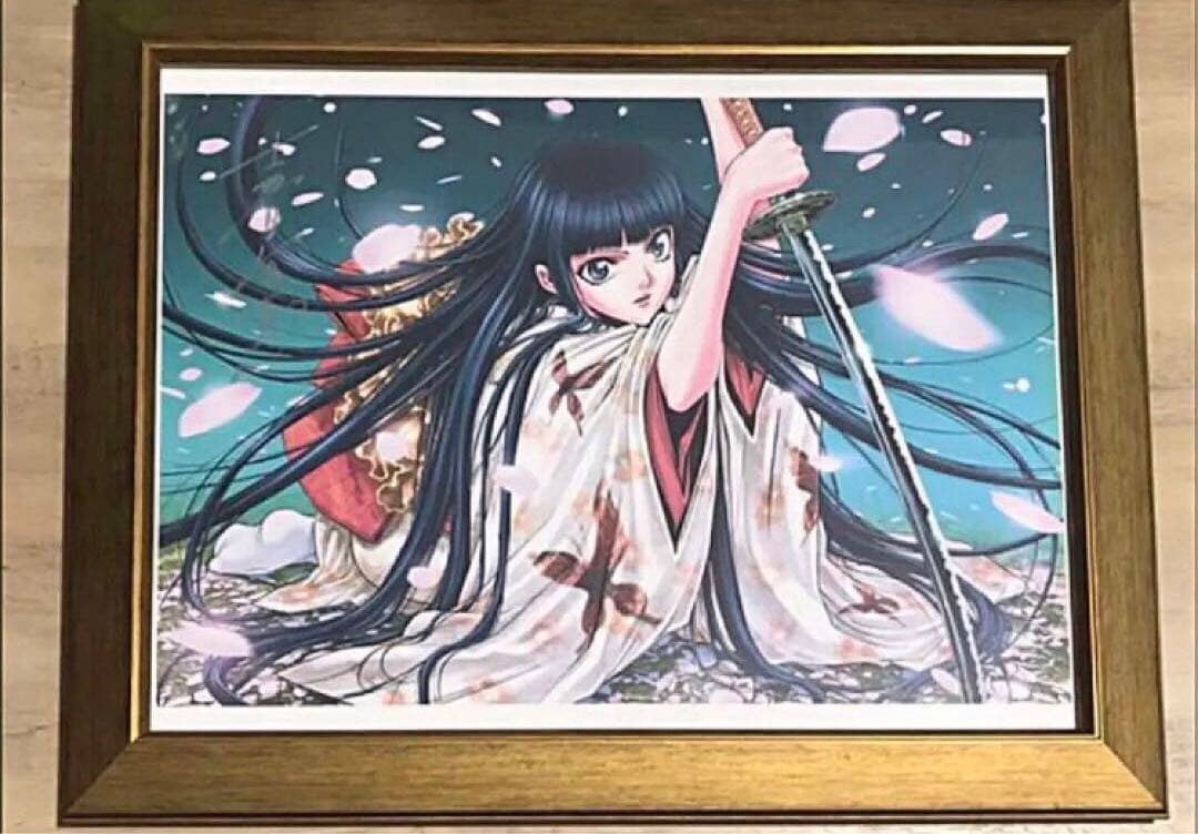 レア品☆士貴智志 XBRADE サイン入り複製原画 額付き