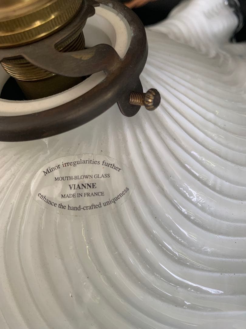 フランス製　MOUTH-BLOWN GLASS VIANNE ガラスシェード照明