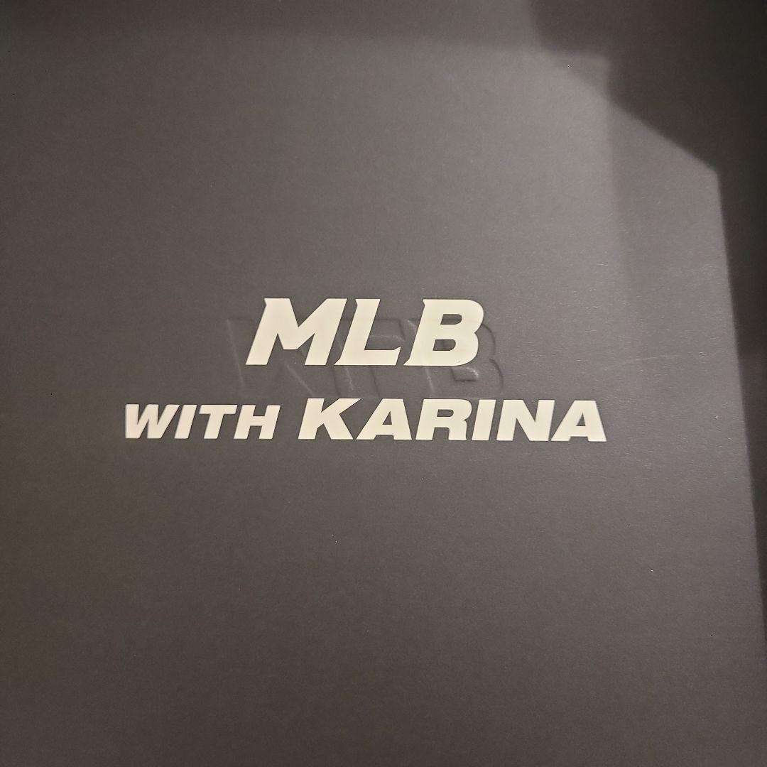 aespa エスパ カリナ MLB キャップ トレカ付き 57サイズ ネイビー