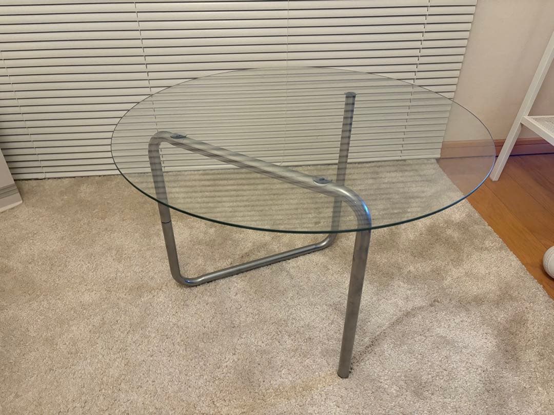 ガラス　ローテーブル　ラウンド　円形