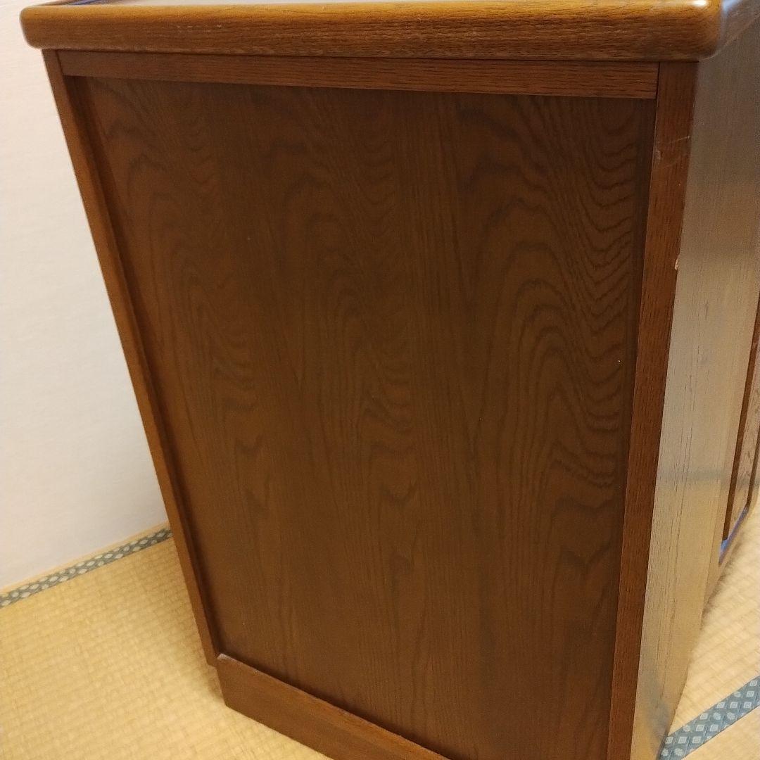 1970年代　木製ブラウンキャビネット 2扉　オ―ダ―品　オ―クランド 中古美