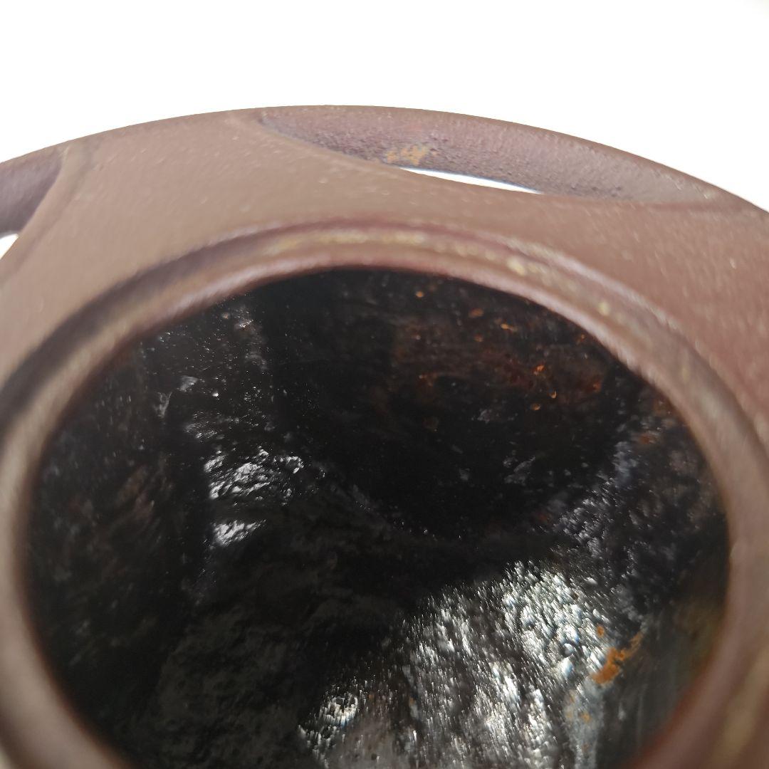 ウ319 銚子『釜師　佐藤浄清造』『七宝銚子　染付替蓋付　共箱　鉄製』茶道具