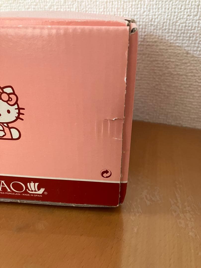 【レア】NAO ハローキティ 陶器 置物　ケーキ＆テディベア