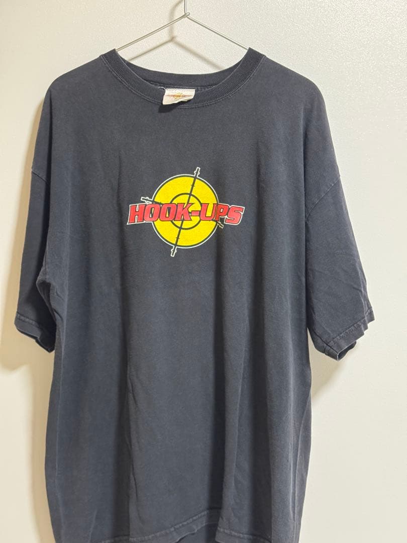 Y*様 HOOK-UPS 90s Tシャツ XL 黒 USA製 古着