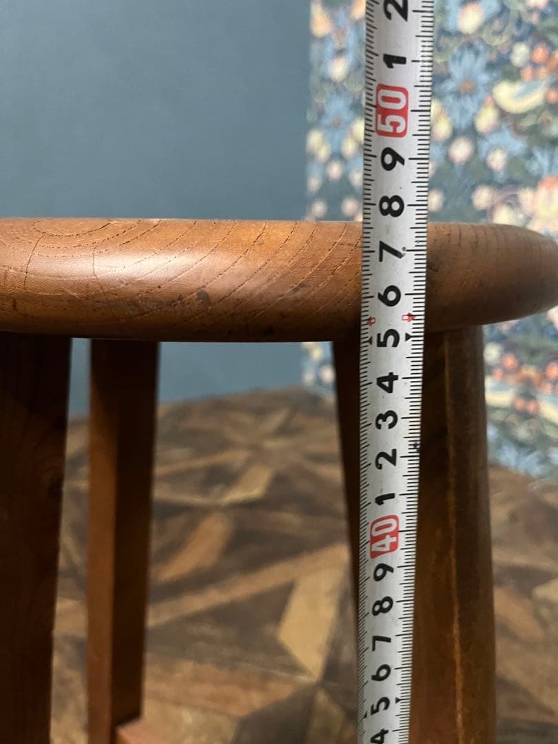 木製 スツール 昭和レトロ 当時物 インテリア 椅子 丸椅子