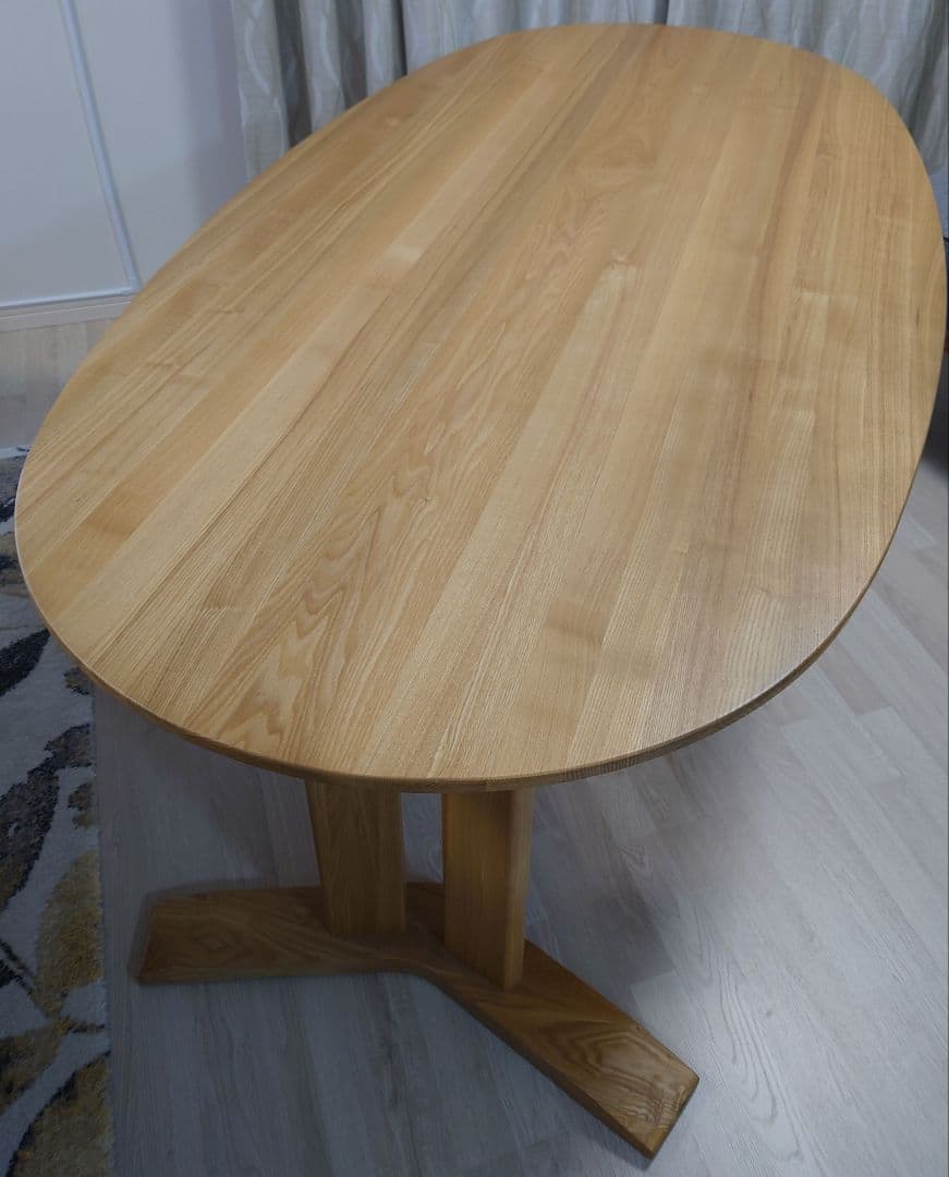 ①【テーブル】北欧モダン ダイニングテーブル、ベンチ3点セット 4人掛け