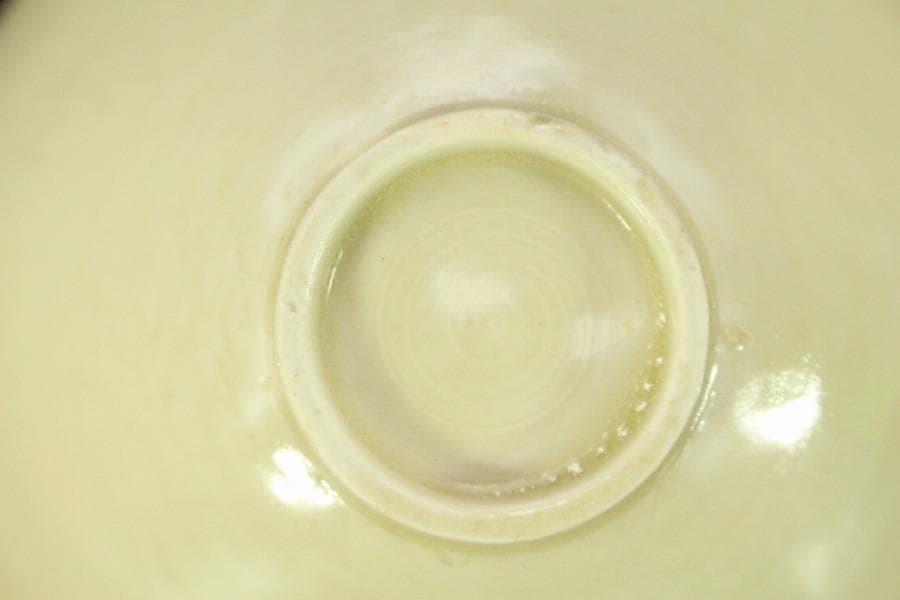 中国美術 白磁 花紋 碗(HA518)