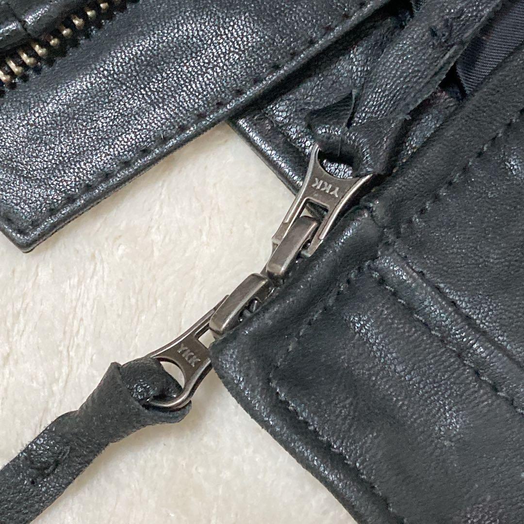 【美品】BACK NUMBER バックナンバー ゴートレザー ジャケット XL