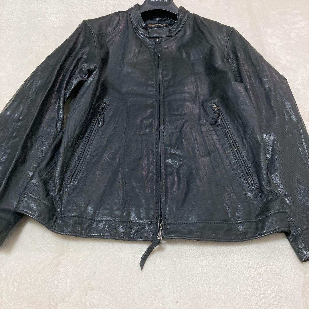 【美品】BACK NUMBER バックナンバー ゴートレザー ジャケット XL