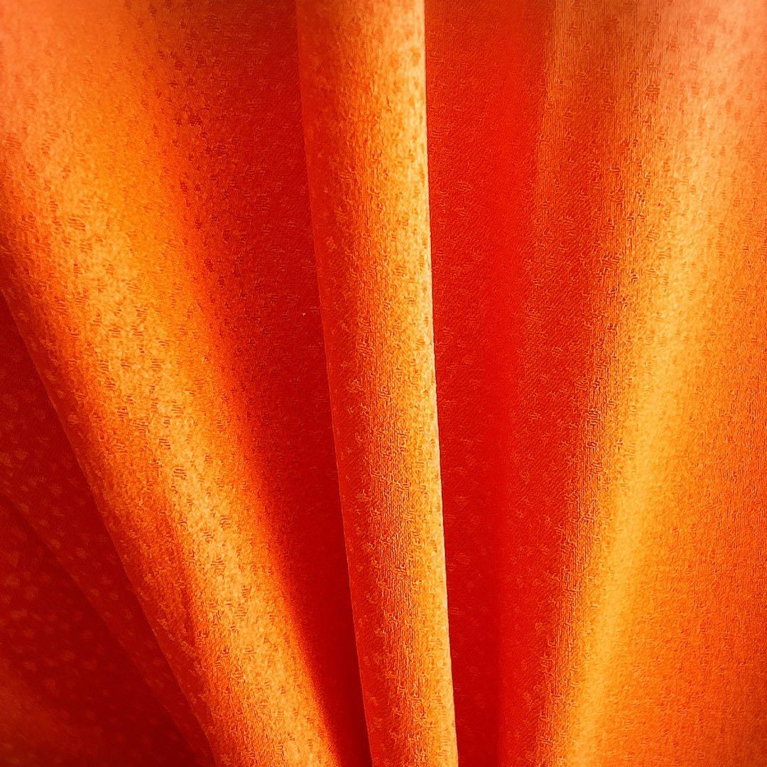 七五三　7歳　女の子　着物フルセット　小物セット　オレンジ　金糸　5231