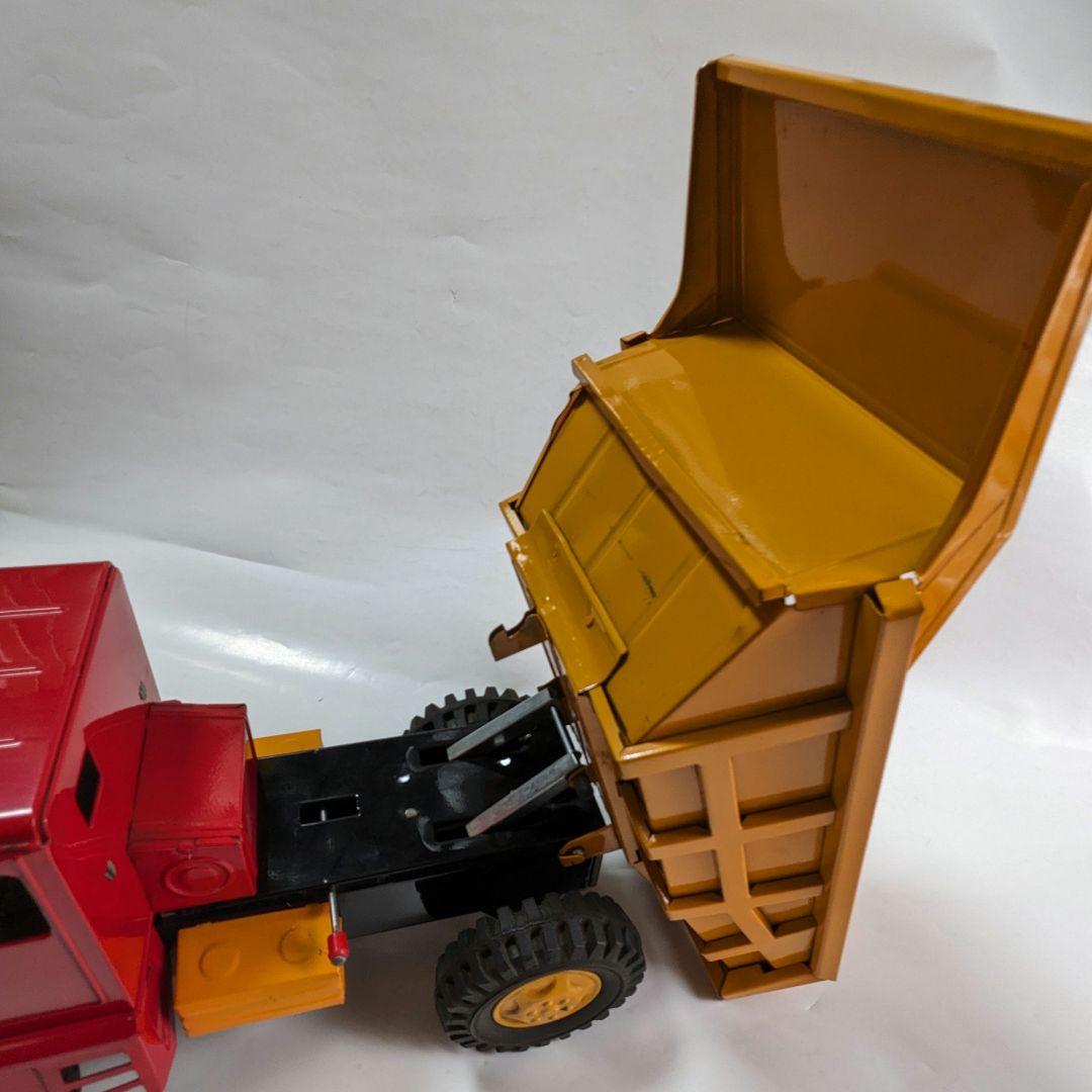 レトロ　米澤玩具（株）ブリキのダンプカー　長さ380×幅160×高さ195