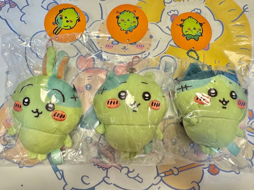 ちいかわ 仮装たのしい～！マスコット　ゾンビなハチワレ　うさぎ　3点セット