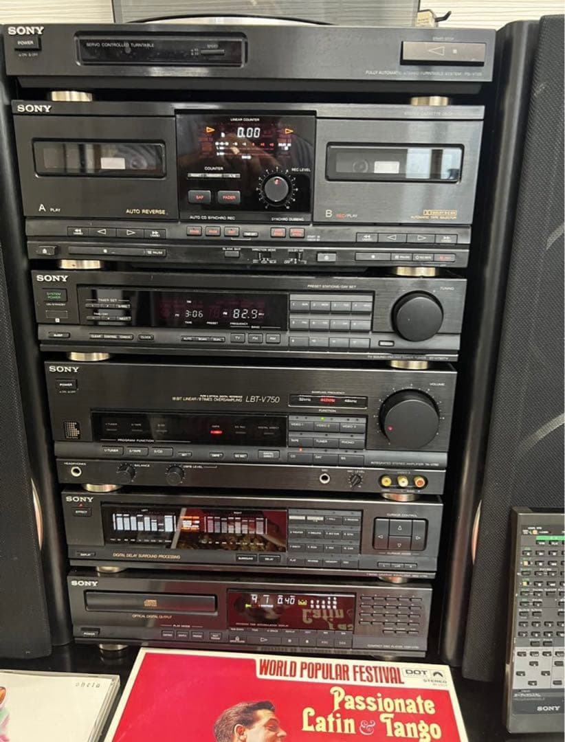 内蔵ブルーツゥース変更可能SONYリバティLBT-V750中古動作品レコード付き