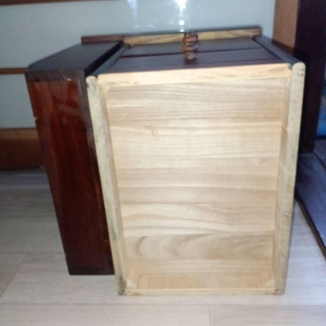 文机 折りたたみ式 三段引き出し