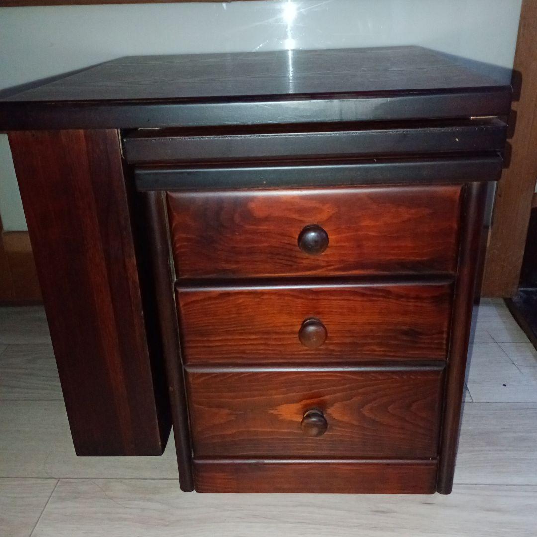 文机 折りたたみ式 三段引き出し