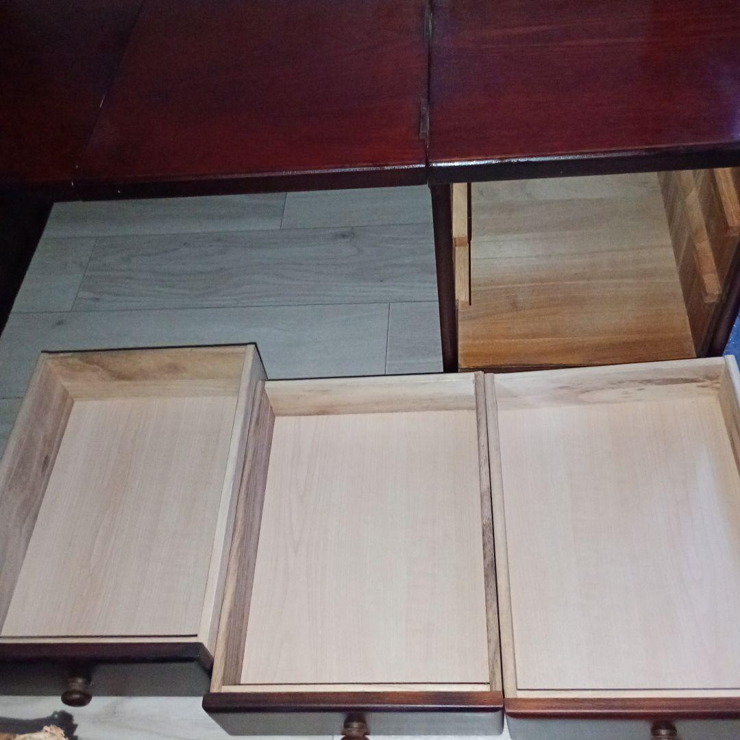 文机 折りたたみ式 三段引き出し