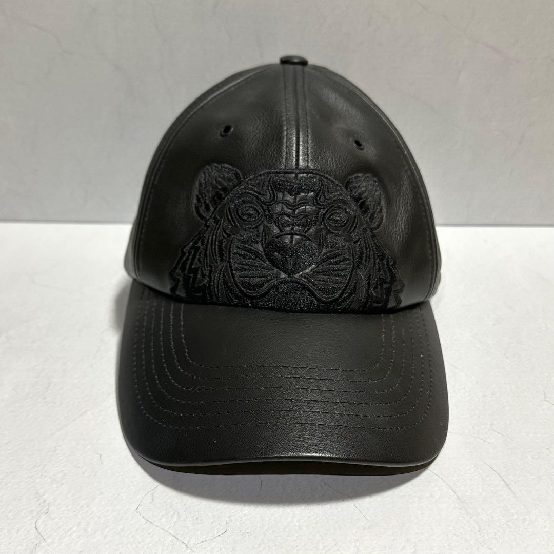 Kenzo ケンゾー レザー タイガー 刺繍 キャップ