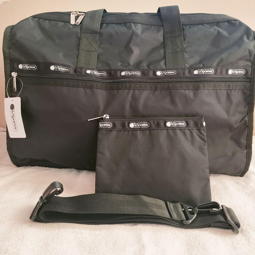 新品未使用　ブラック　レスポートサック　ボストンバッグ　ポーチ付き