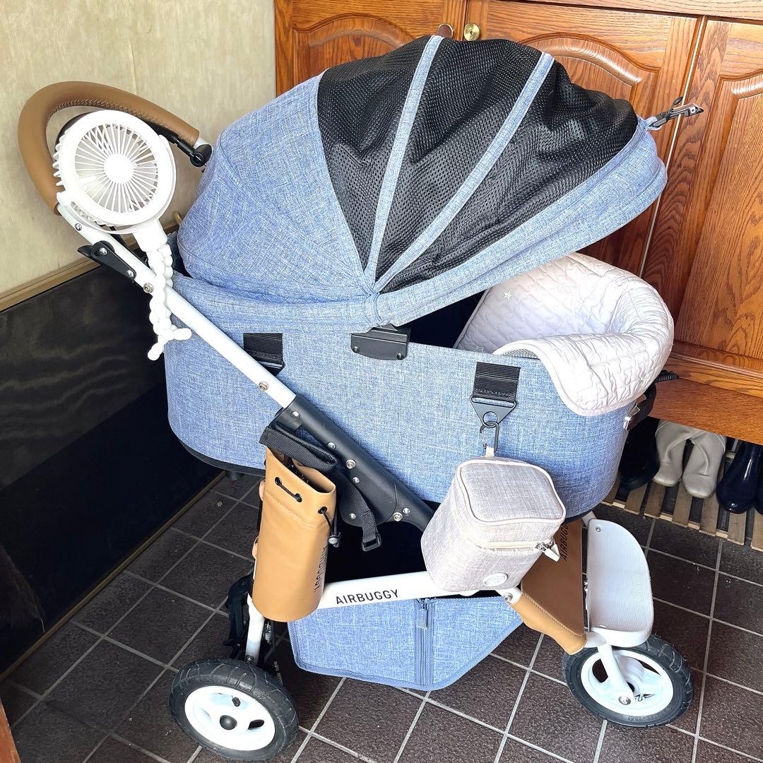 AIR BUGGY DOME3 ラージ エアーバギー メランジデニム 犬 カート